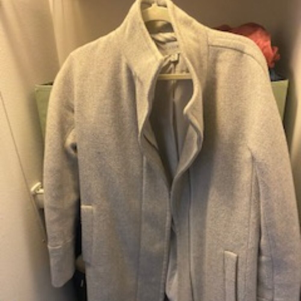 J. Crew Winter Pea Coat - Light Grey